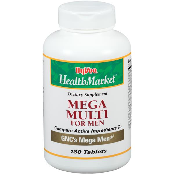 Hy-Vee HealthMarket Mega Multi for Men Dietary Supplement Tablets