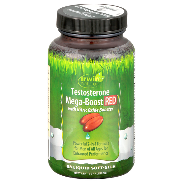 Irwin Naturals Testosterone Mega-Boost Red, Liquid Soft-Gels