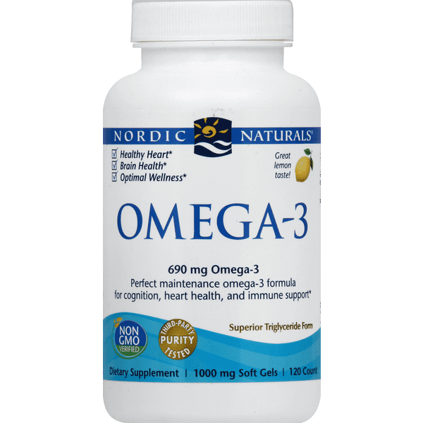 Nordic Naturals Omega-3, 690mg, Soft Gels, Great Lemon Taste!
