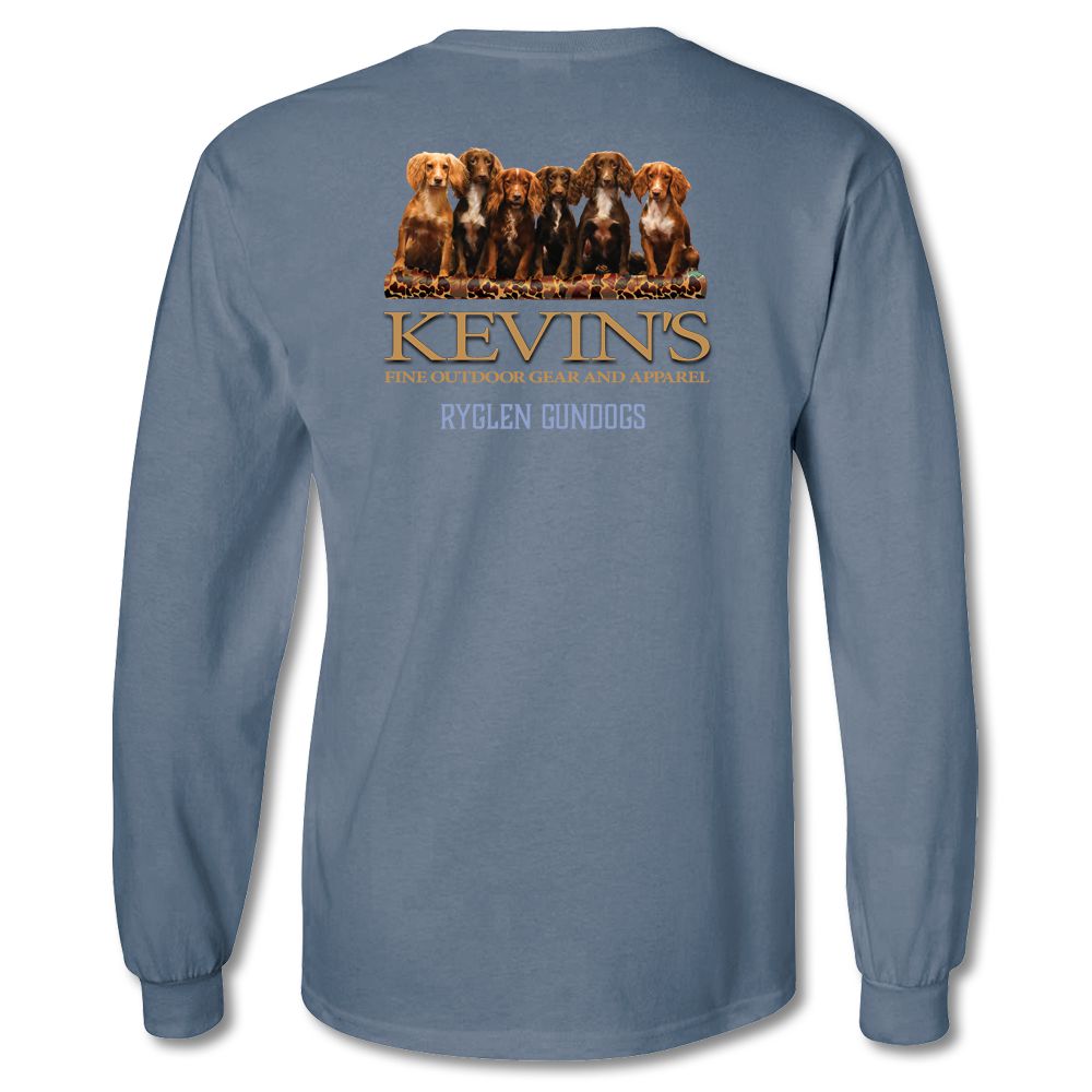 Kevin's Ryglen Gun Dogs Long Sleeve Pocket Tee-Men's Clothing-Ice Blue-S-Kevin's Fine Outdoor Gear & Apparel