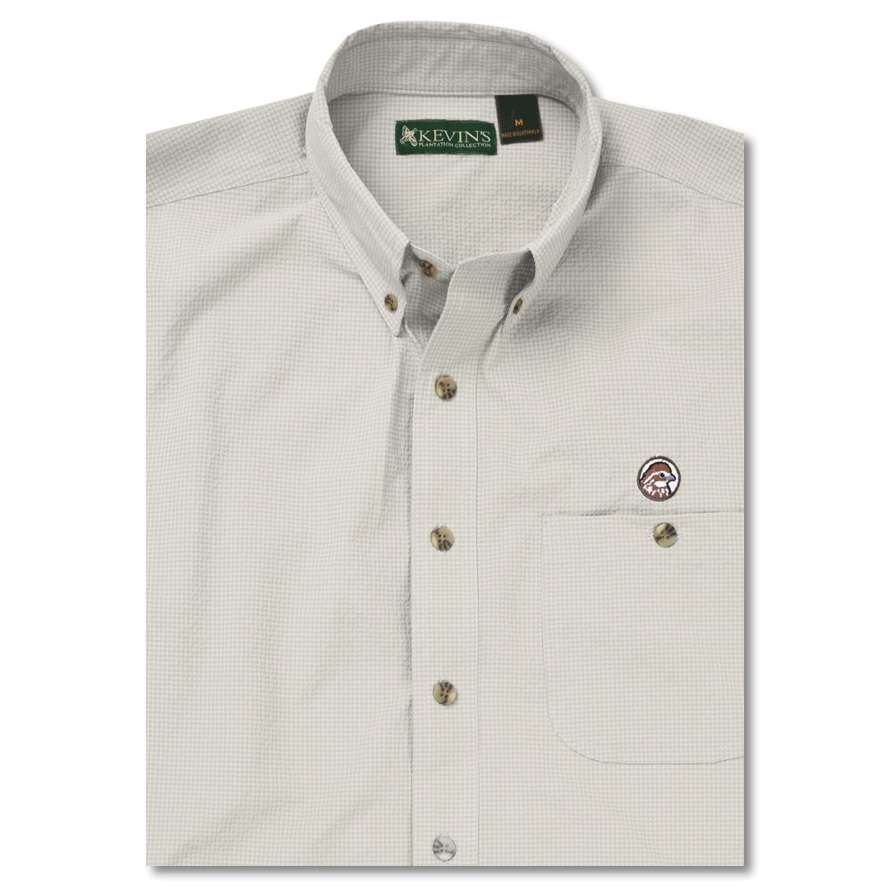 Kevin's Bob White Quail Stretch Long Sleeve Performance Seersucker Field Shirt-Men's Clothing-Kevin's Fine Outdoor Gear & Apparel