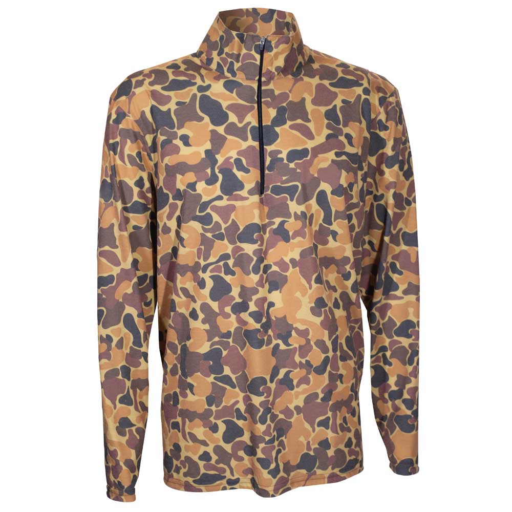 Kevin's Dri-Release Quarter Zip-Vintage Brown Camo-S-Kevin's Fine Outdoor Gear & Apparel