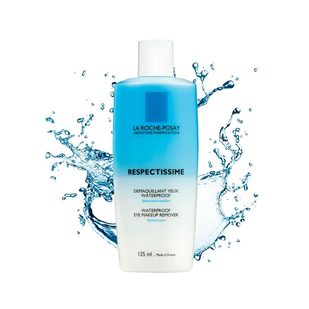 La Roche-Posay Respectissime Waterproof Eye Makeup Remover, Won't Irritate Sensitive Skin-Fragrance Free, 4.2 Fl Oz (Pack of 1)