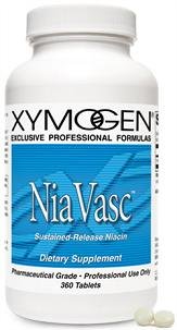 XYMOGEN NiaVasc Niacin 500mg - Sustained-Release Niacin for a Lesser Flushing Effect - Supports The Maintenance of Healthy Blood Lipids (360 Time-Release Tablets)
