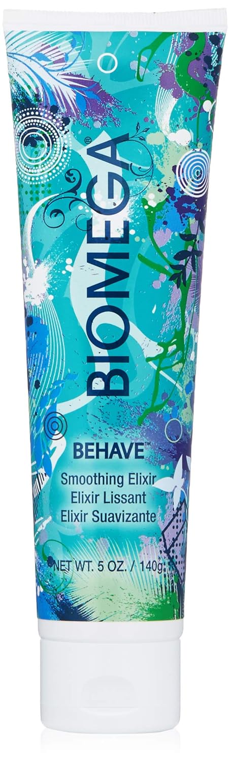 BIOMEGA Behave Smoothing Elixir, Infused with Omega-Rich Emollients and Keratin Amino Acids that Smooth the Cuticle and Delivers Vital Moisture to Hair
