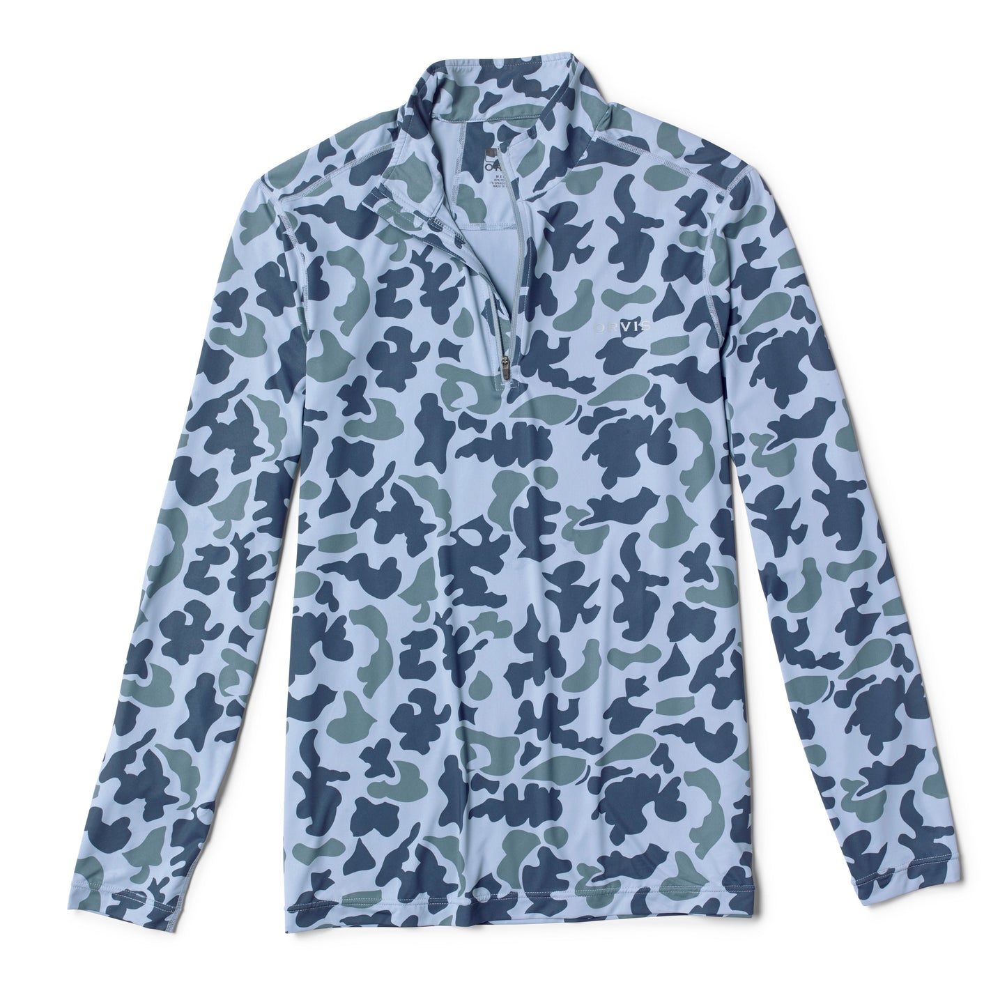 Orvis Sun Defense 1/4 Zip-Men's Clothing-Blue Camo-S-Kevin's Fine Outdoor Gear & Apparel