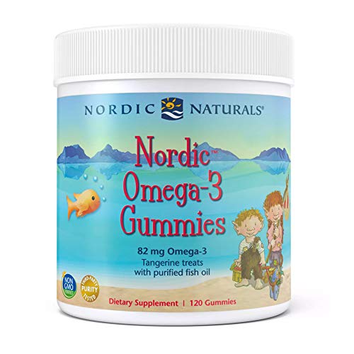Nordic Naturals Nordic Omega-3 Gummies, Tangerine - 120 Gummies - 83 mg Total Omega-3s with EPA & DHA - Non-GMO - 60 Servings
