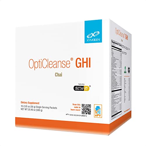 XYMOGEN OptiCleanse GHI Detox Cleanse Chai 10 Packets