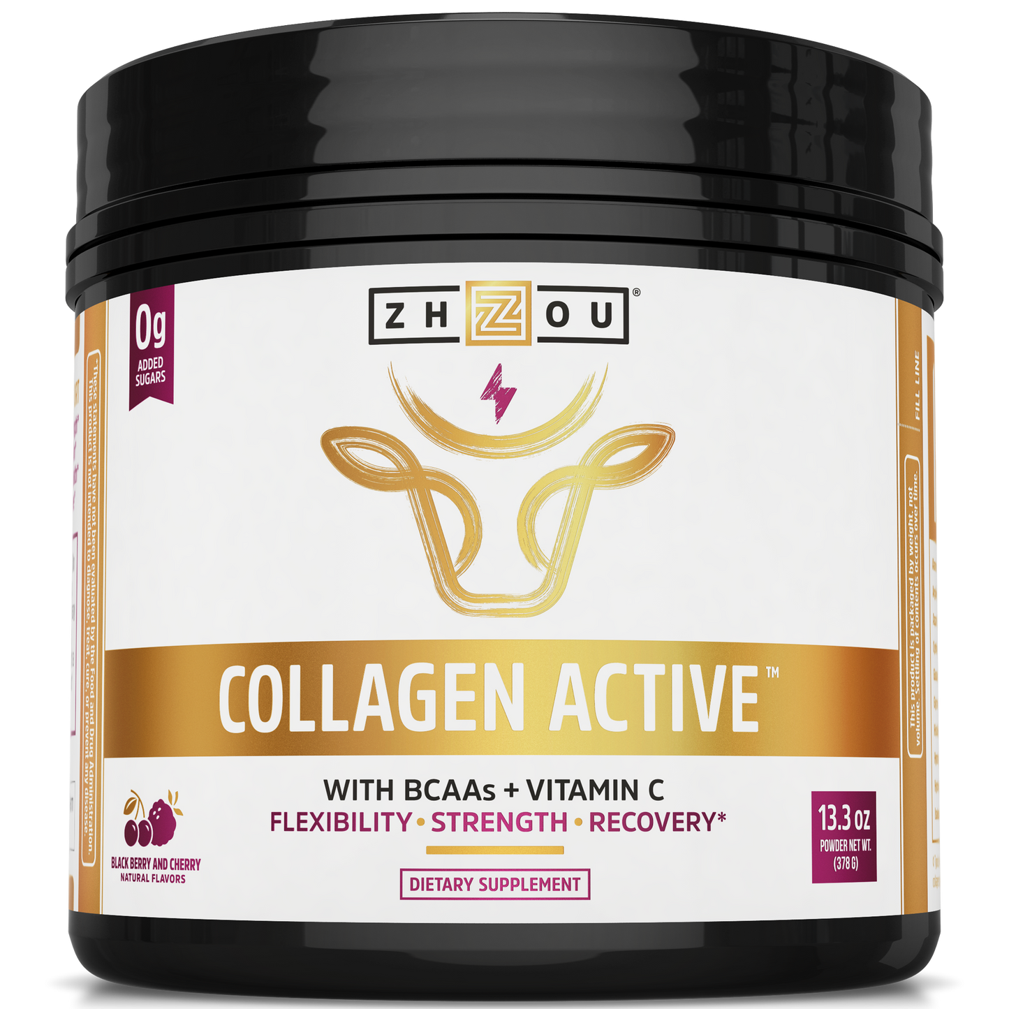 ZHOU Nutrition Collagen Active Black Berry 13.3 oz