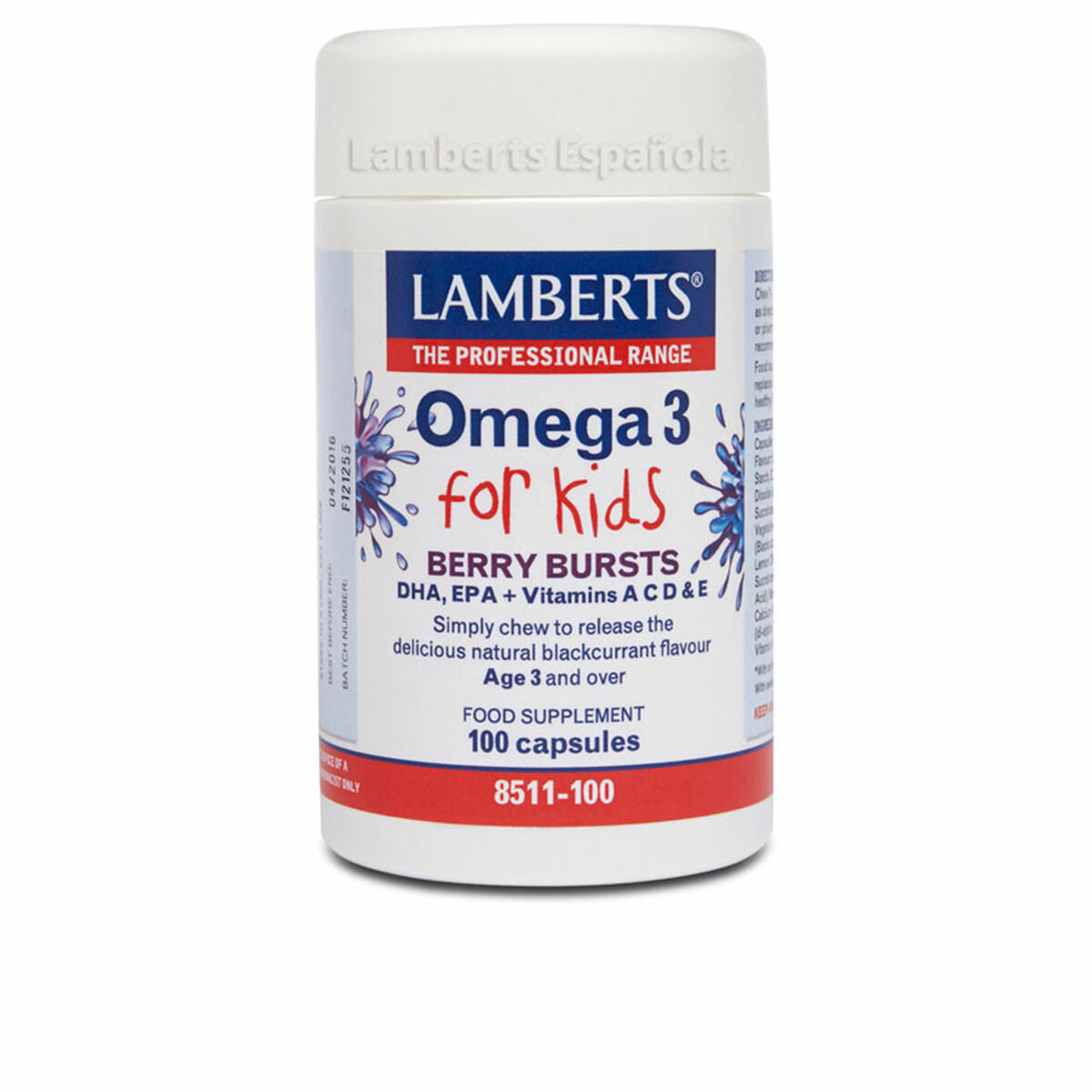 Food Supplement Lamberts Children's Omega 3 100 Units