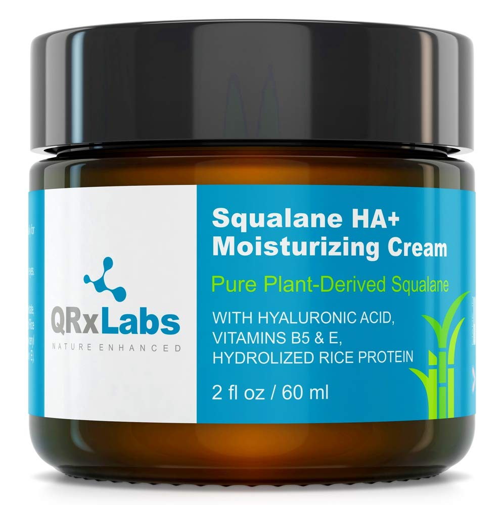 Pure Plant-Based Squalane HA+ Moisturizing Cream with Hyaluronic Acid Ð Organic ECOCERT Approved USDA Certified Squalane Derived from Sugarcane Ð Best Moisturizer For Face, Body & Skin - 2 fl / 60 ml