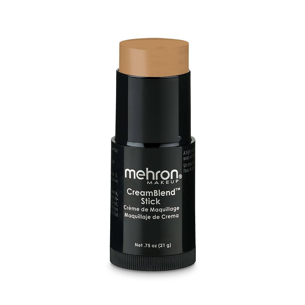 Mehron Makeup CreamBlend Stick | Face Paint, Body Paint, & Foundation Cream Makeup| Body Paint Stick .75 oz (21 g) (LIGHT KHAKI)