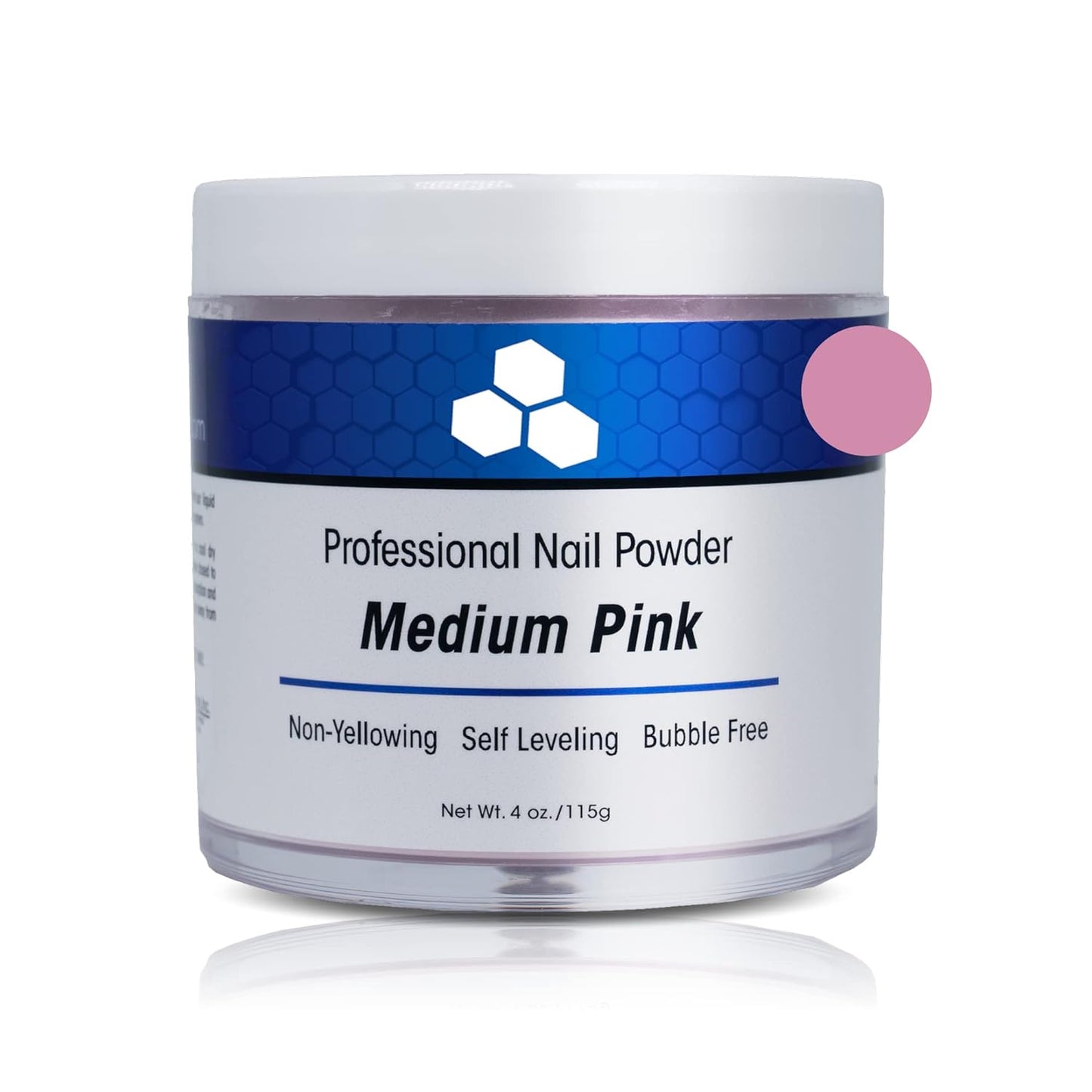 DeEnti Acrylic Nail Powder, 4oz Medium Pink Acrylic Powder Dip for Nails, Long Lasting Salon Quality, Bubble Free Professional Nail Powder for Manicure, Nail Art, Fake Nails, Nail Carving & Extensions