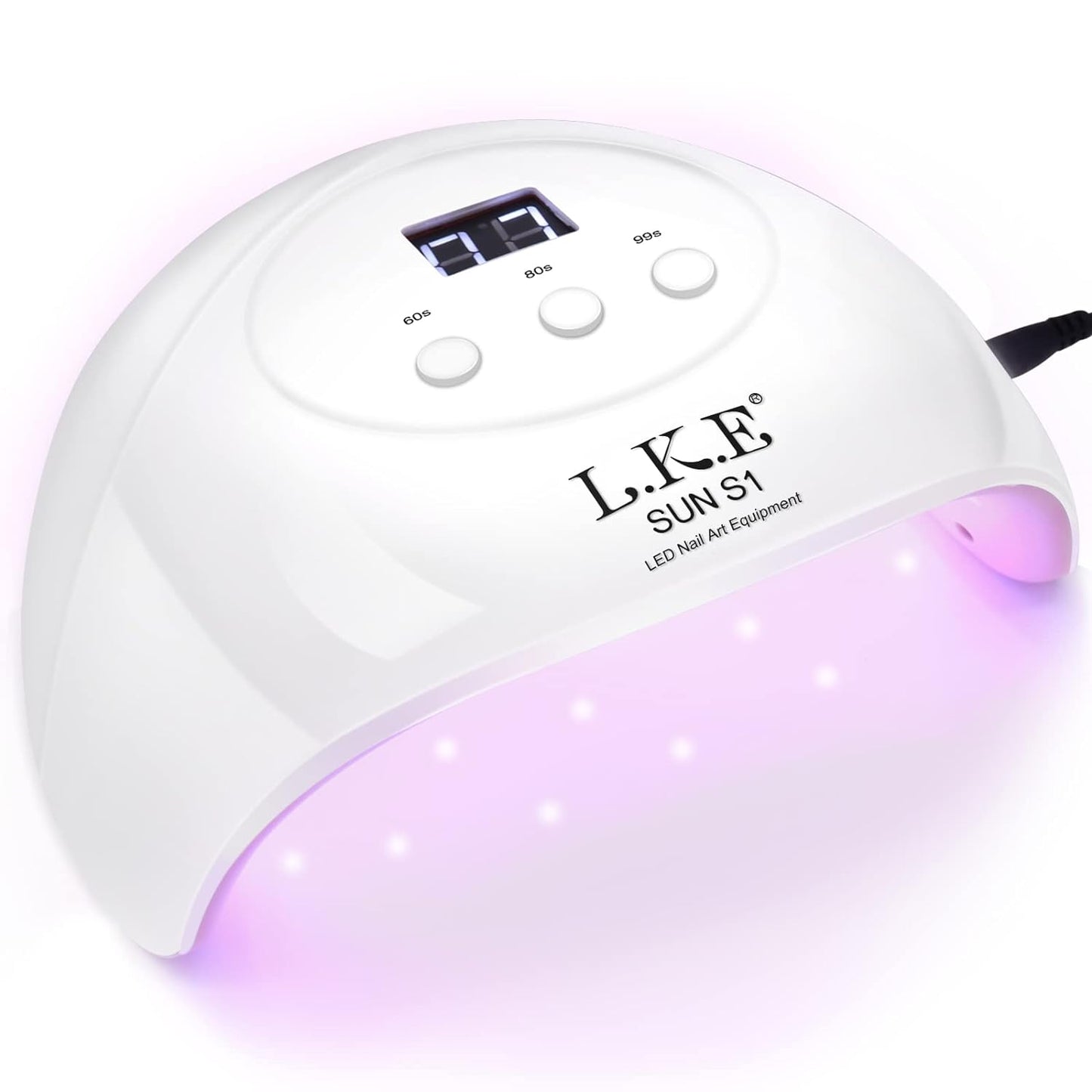 Wisdompark UV Light for Nails,UV LED Nail Lamp, Nail Dryer 72 W Professional Nail UV Light for Gel Polish with Adapter Gel Nails 3 Timers