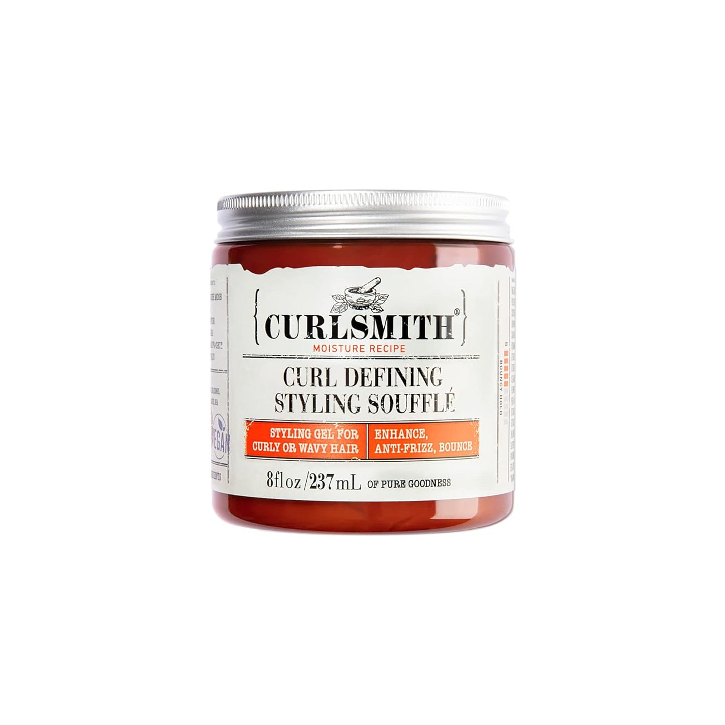 CURLSMITH - Curl Defining Styling SoufflŽ - Vegan Medium Hold Styling Gel for Wavy, Curly and Coily Hair (8oz)