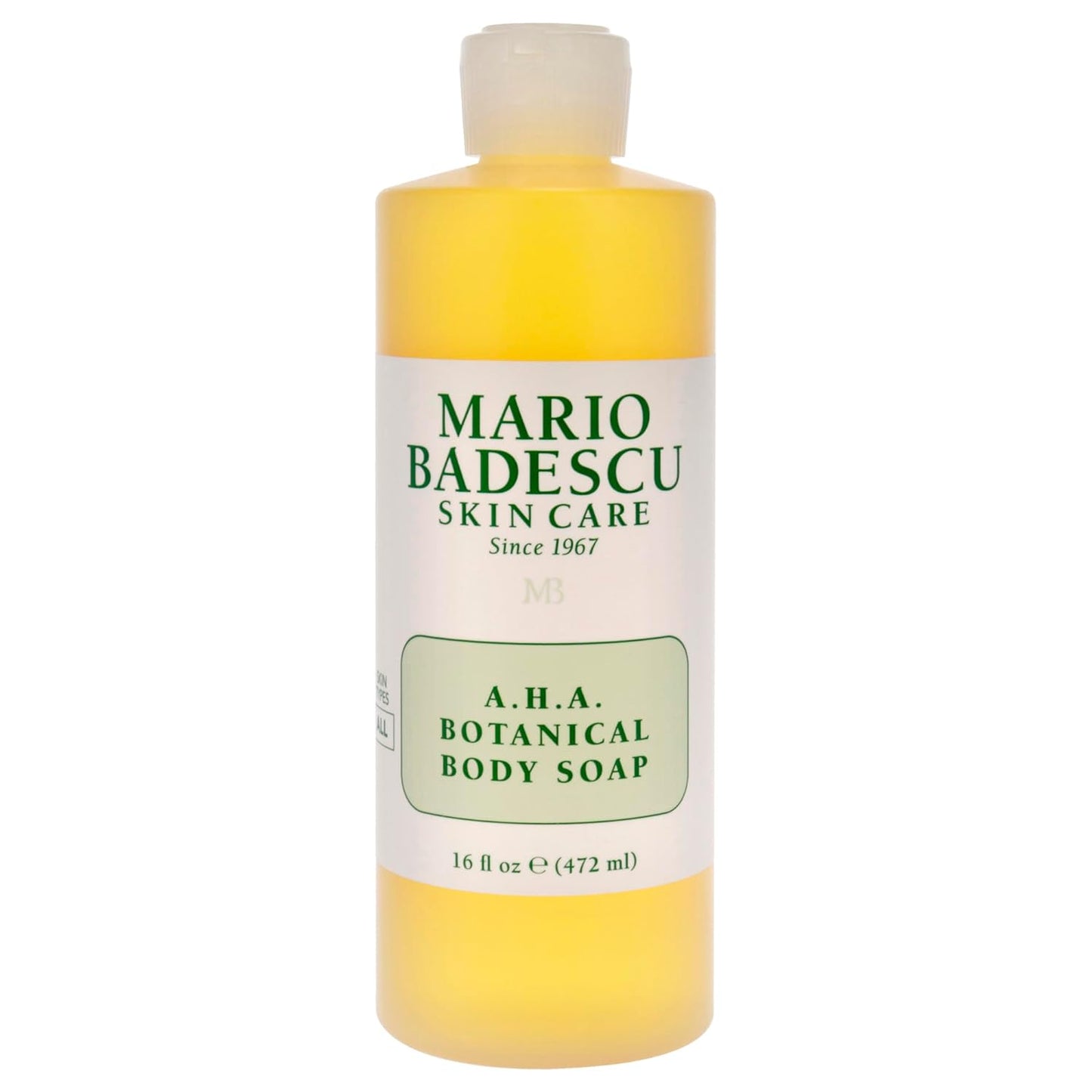 Mario Badescu AHA Botanical Body Wash Moisturizing, Clarifying and Gentle Exfoliating Body Wash for Brighter, Softer and Smoother Skin | Body Soap Infused with Glycolic Acid & Fruit Enzymes