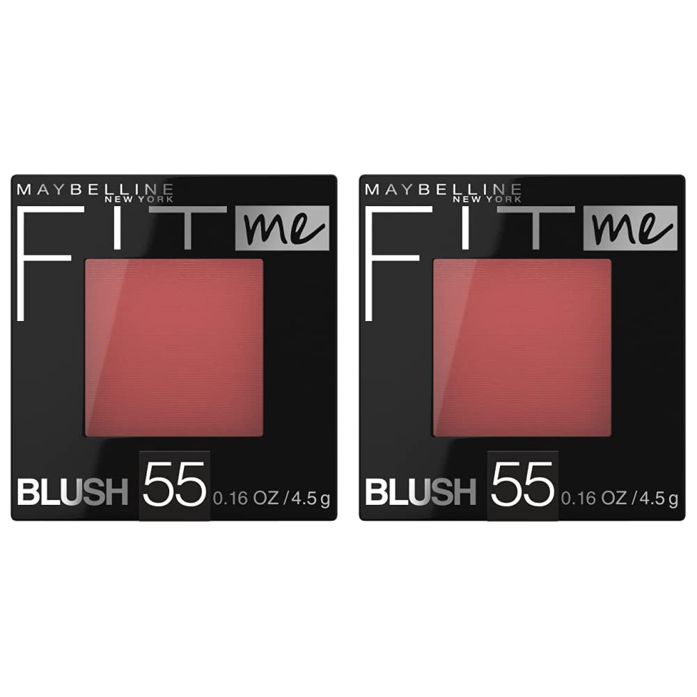 Maybelline Fit Me Blush, Lightweight, Smooth, Blendable, Long-lasting All-Day Face Enhancing Makeup Color, Berry, 1 Count (Pack of 2)