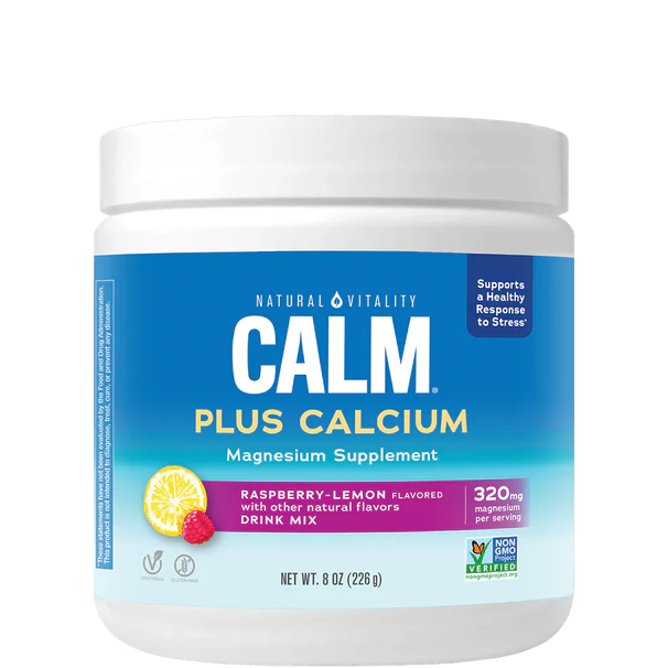 Natural Vitality CALM Plus Calcium, Raspberry-Lemon