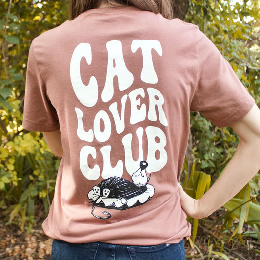 'Cat Lover Club' Short Sleeve Tee