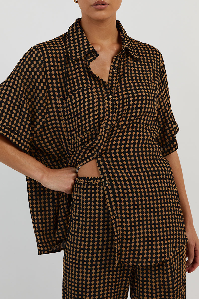 MILA CARAMEL DRAWSTRING PANT