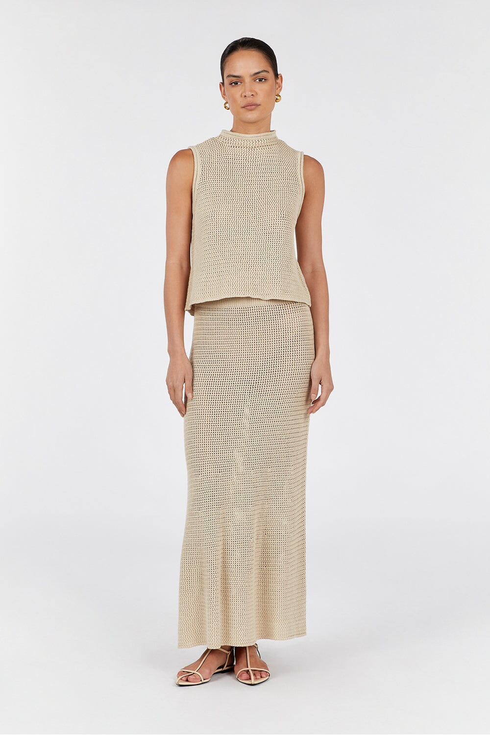 ZADIE NATURAL CROCHET TANK