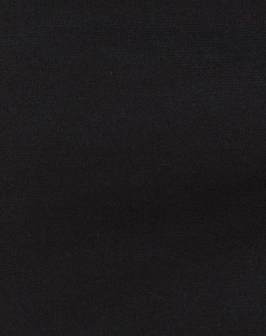 Koenig Mini Dress in Black with Silver Chain