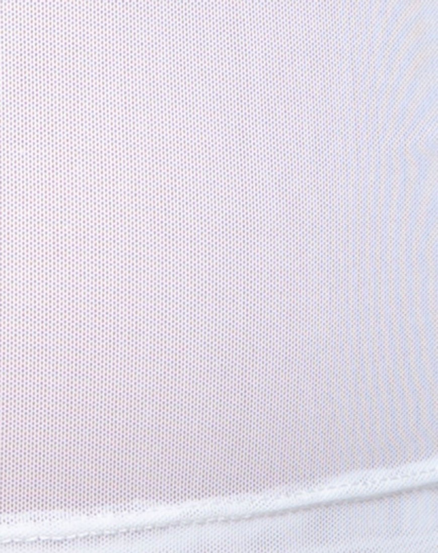 Rhala Crop Top in White Net