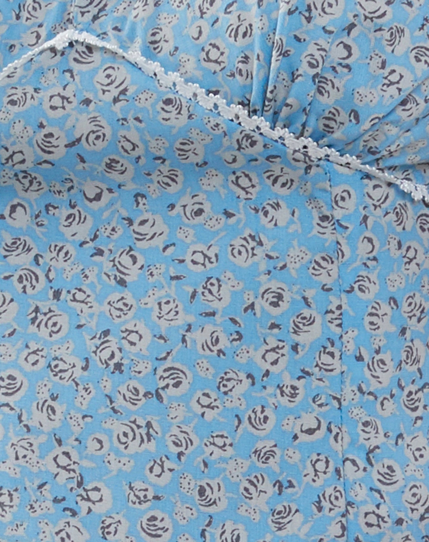 Laz Top in Ditsy Rose Blue