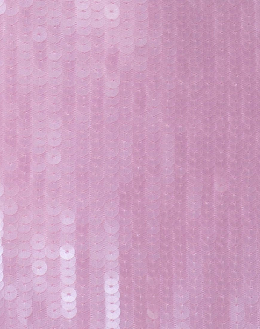 Luciette Dress in Tint Sequin Pink