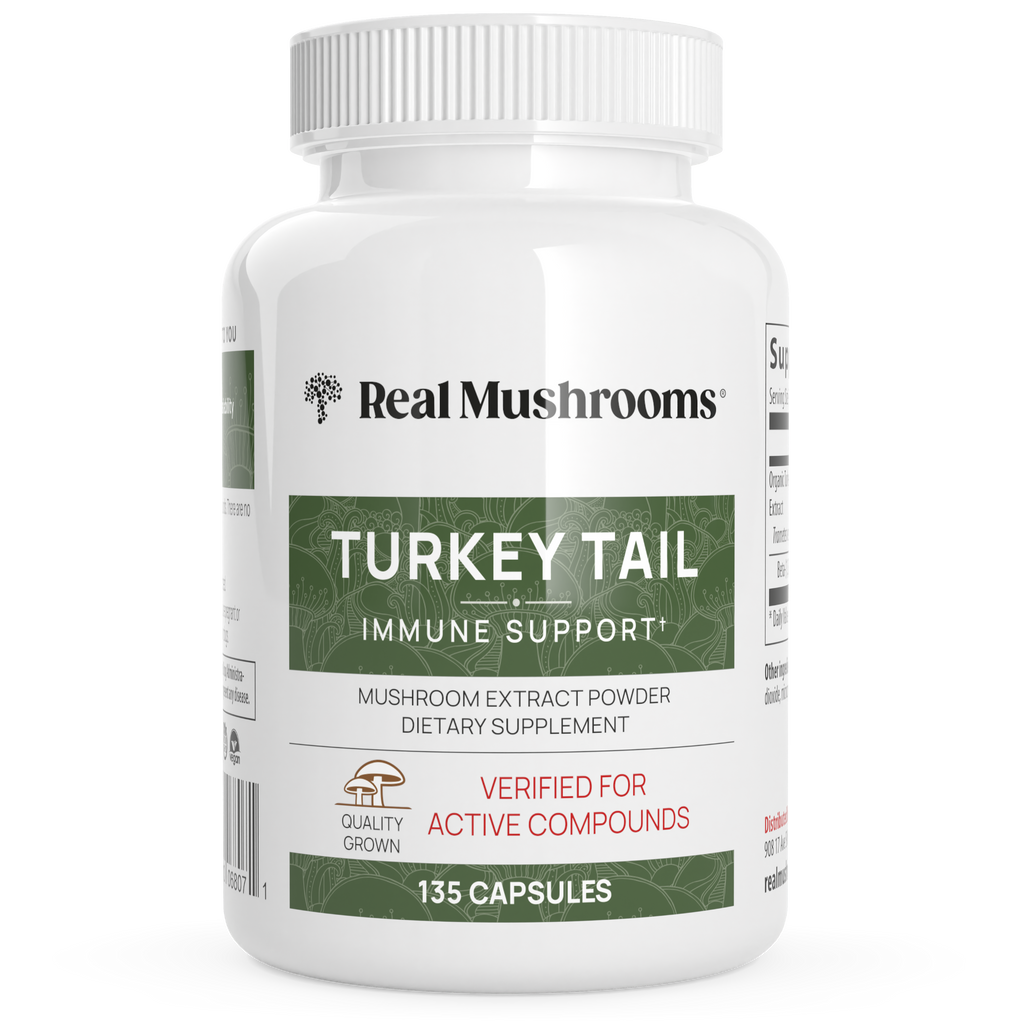 Real Mushrooms Turkey Tail Organic Mushroom Supplement 135 Caps