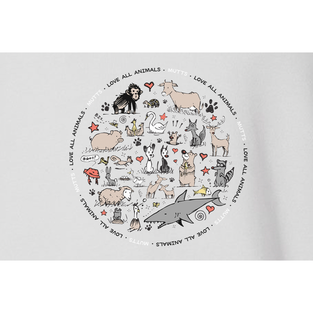 'Love All Animals' Crewneck Sweatshirt