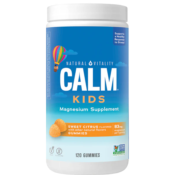 Natural Vitality CALM Kids Magnesium Gummies, Sweet Citrus