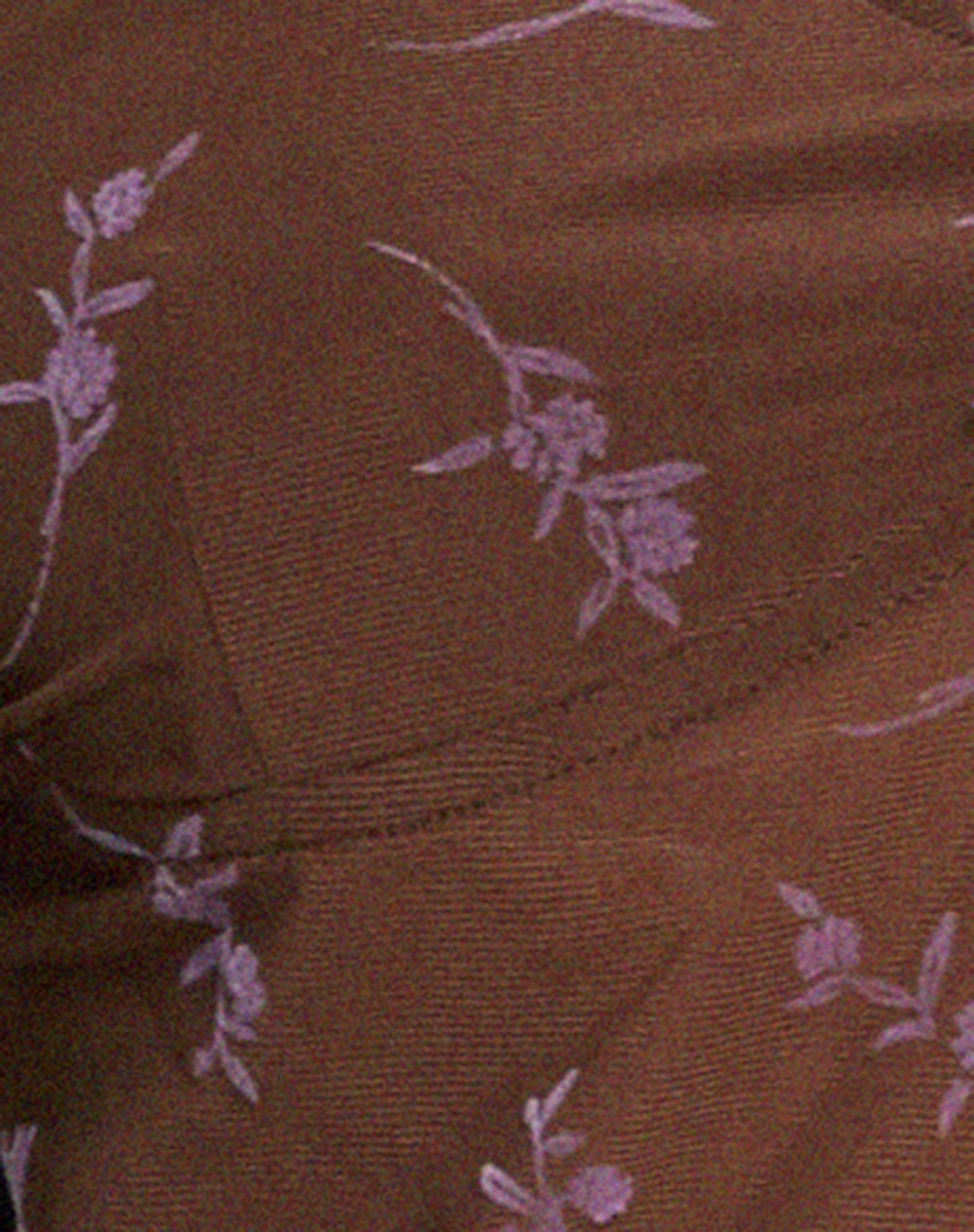 Rama Cami Top in Flower Stem Flock Brown