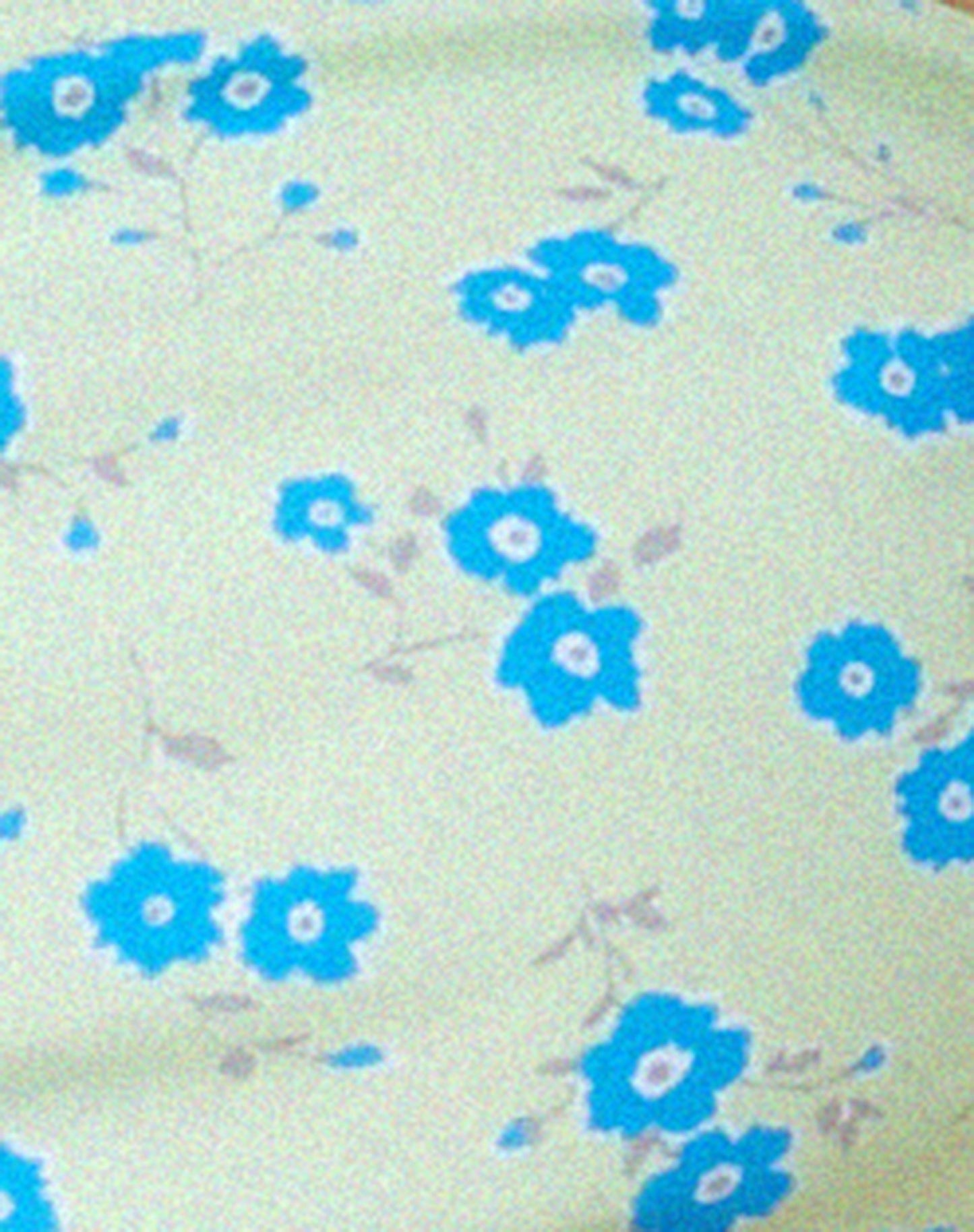 Reema Bikini Top in Ditsy Flower Lime Blue