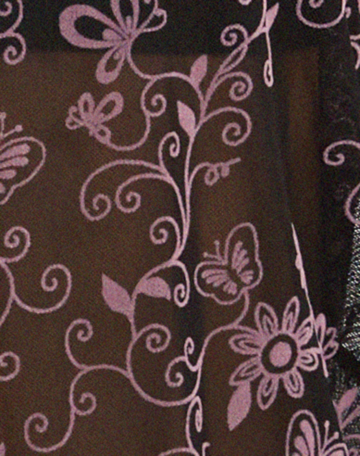 Leon Cardi in Butterfly Vine Flock Black and Pink