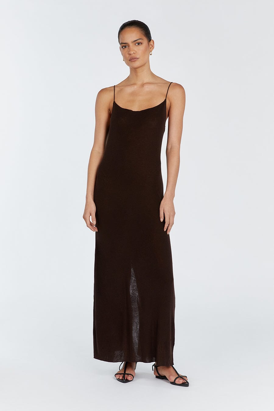 LINCOLN CHOC MIDI DRESS Clothing DISSH Boutiques XL CHOCOLATE