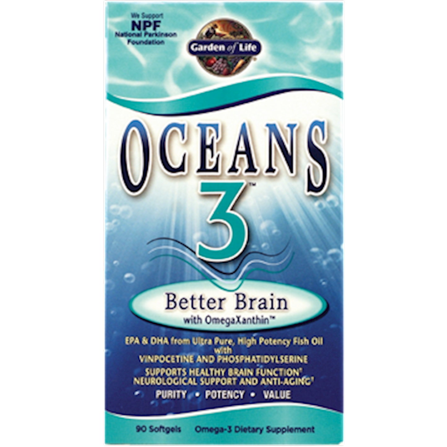 Garden of Life Oceans 3 - Better Brain 90 gels