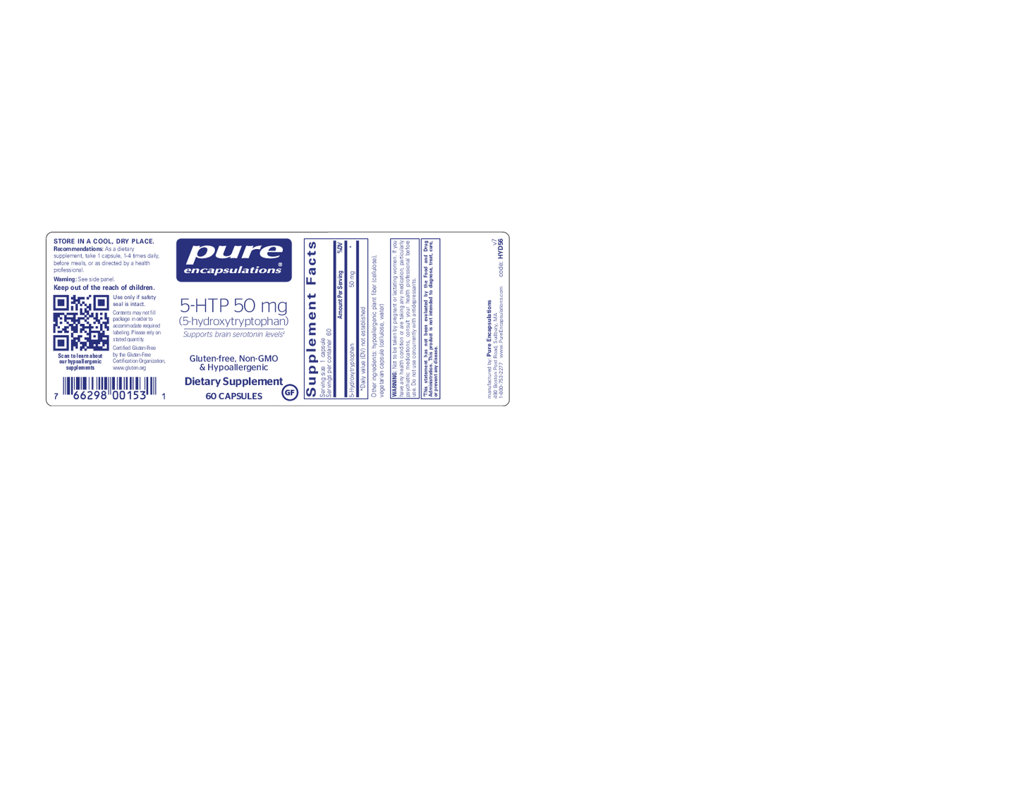 Pure Encapsulations 5-HTP 50 mg