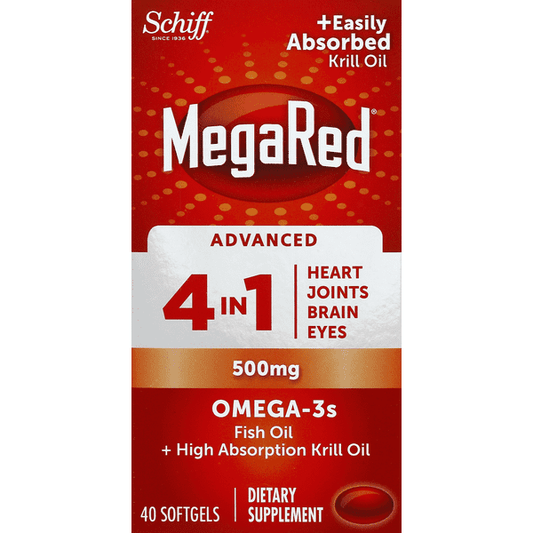 Schiff MegaRed Omega-3S, 4in1 Advanced, 500 Mg, Softgels