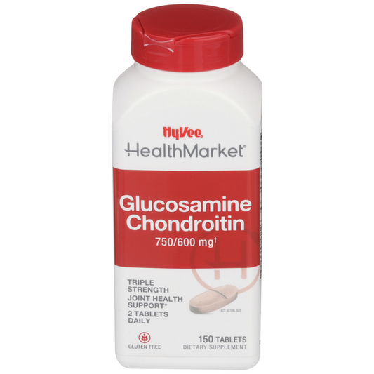 Hy-Vee HealthMaket All Natural Glucosamine & Chondroitin Triple Strength Tablets