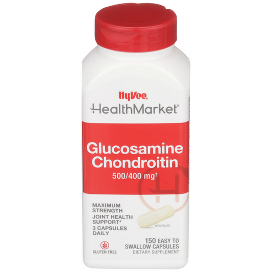 Hy-Vee HealthMarket All Natural Glucosamine & Chondroitin Maximum Strength Capsules