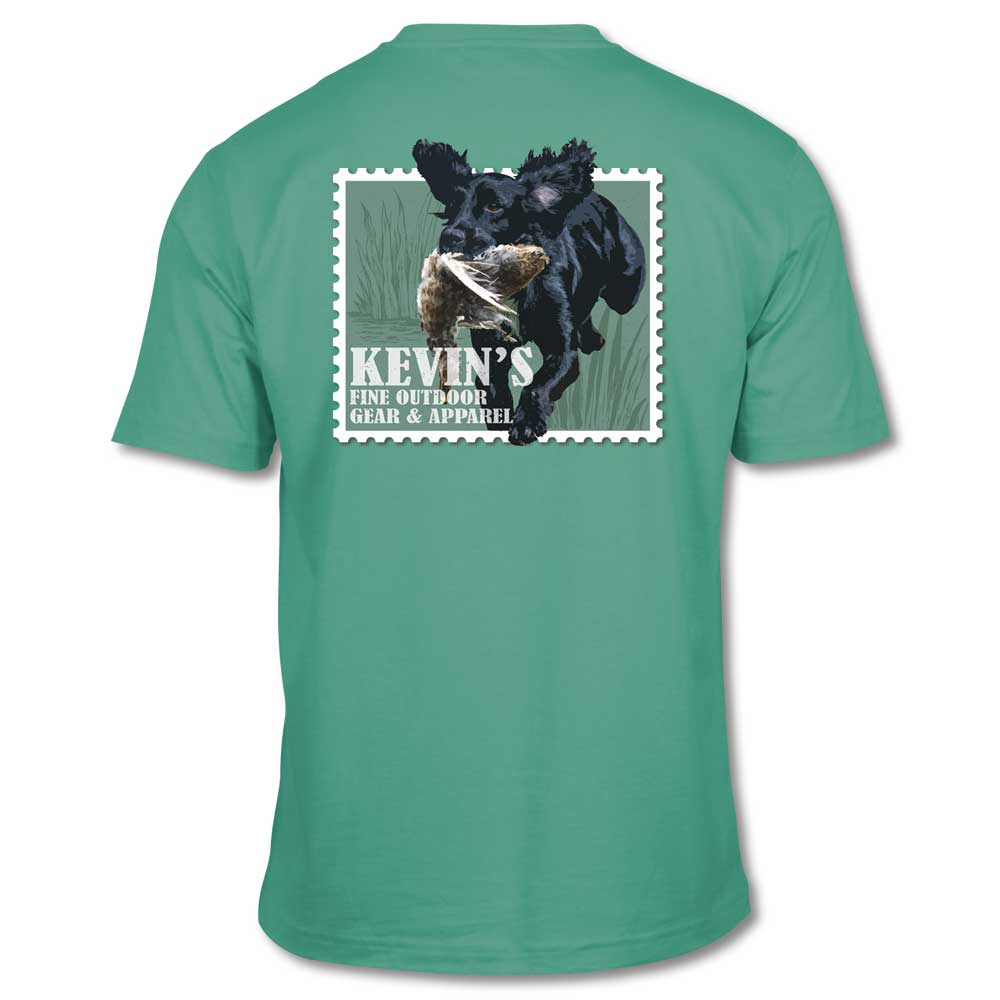 Kevin's Dog Stamp Short Sleeve T-Shirt-T-Shirts-SEAFOAM-S-Kevin's Fine Outdoor Gear & Apparel