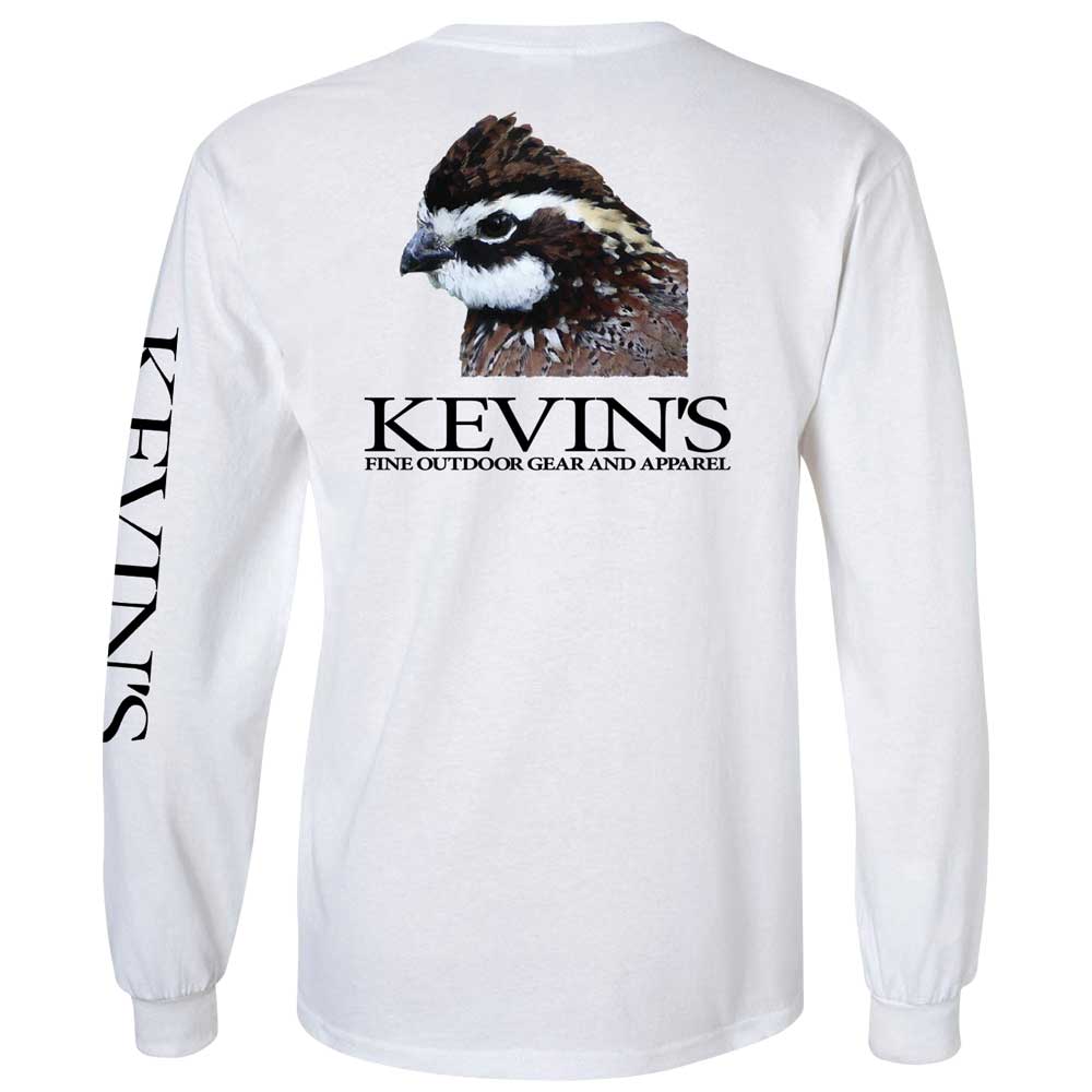 Kevin's Quail Head Long Sleeve T-Shirt-T-Shirts-WHITE-S-Kevin's Fine Outdoor Gear & Apparel