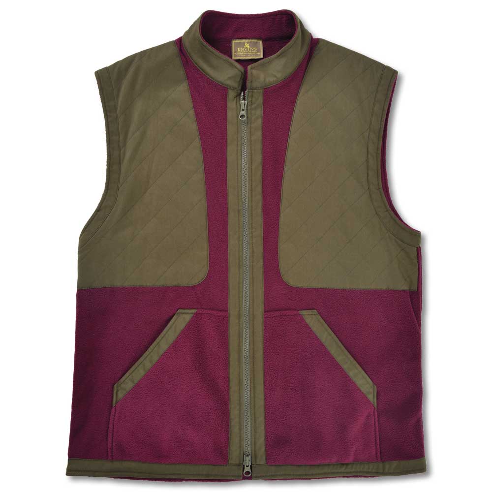 Kevin's Classic Fleece Shooting Vest-Wine-S-Kevin's Fine Outdoor Gear & Apparel
