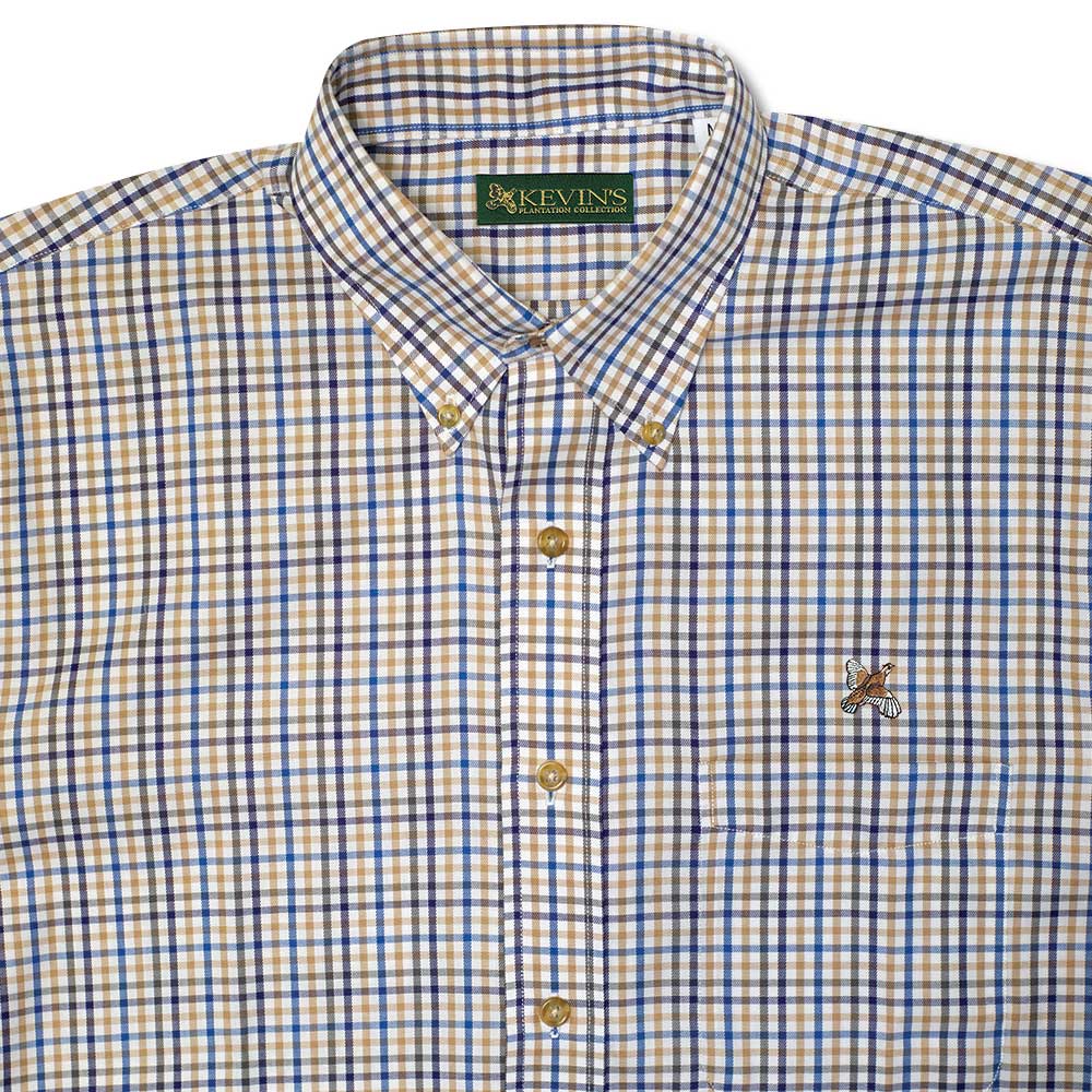 Kevin's Wrinkle Free Tan/Blue Tattersall--Kevin's Fine Outdoor Gear & Apparel