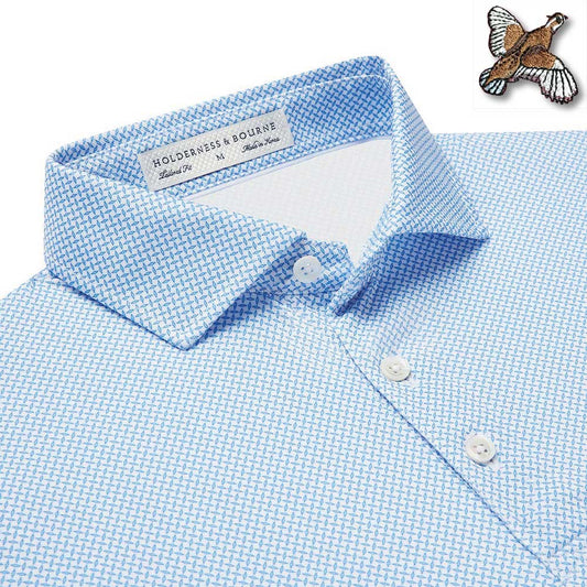 Holderness & Bourne Porter Polo with Quail Embroidery-Men's Clothing-WHITE/WINDSOR-S-Kevin's Fine Outdoor Gear & Apparel