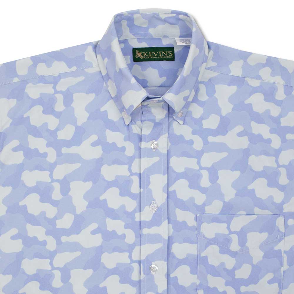 Kevin's Performance Short Sleeve Button Down Shirts-Men's Clothing-OUT OF THE BLUE CAMO-M-Kevin's Fine Outdoor Gear & Apparel