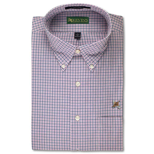Kevin's Seersucker Short Sleeve Shirt-ALLEN/ NAVY PINK-M-Kevin's Fine Outdoor Gear & Apparel
