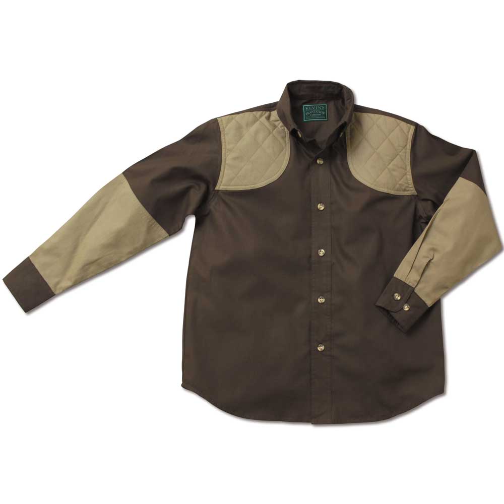 Kevin's Children's 100% Cotton Shooting Shirt-CHILDRENS CLOTHING-DKGRN-KHAKI-M-Kevin's Fine Outdoor Gear & Apparel