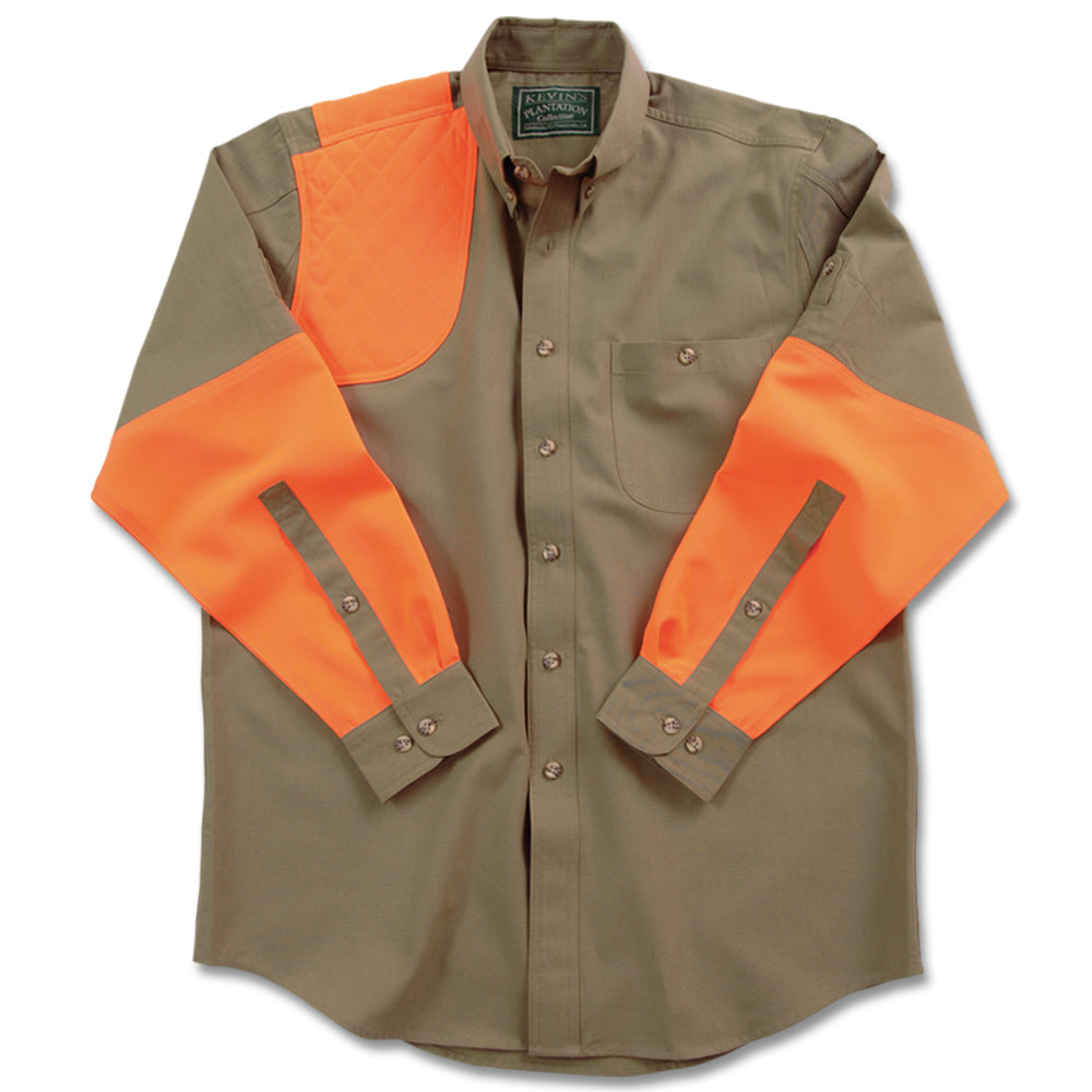 Kevin's Big & Tall Long Sleeve Right Hand Shooting Shirt-Men's Clothing-KHAKI-BLAZE-XL-T-Kevin's Fine Outdoor Gear & Apparel